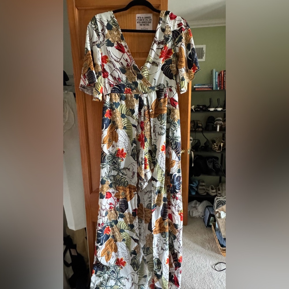 Floral Wrap Dress with Tie Waist